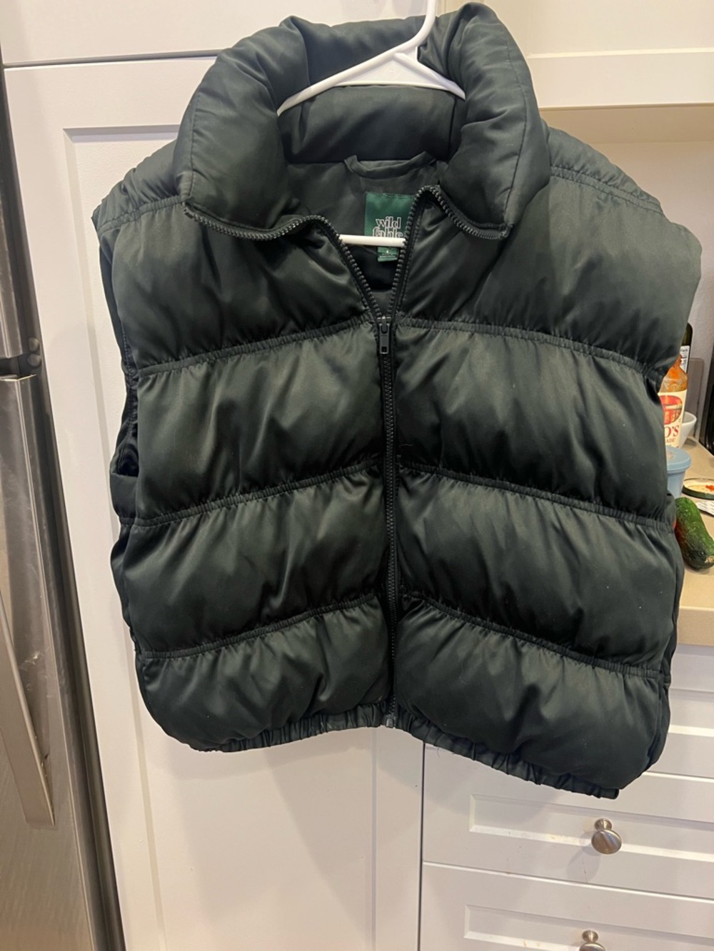 Wild Fable Women’s Black Puffer Vest with High Collar